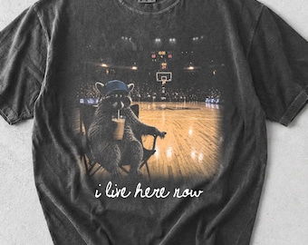 Funny Sarcastic Racoon Live Here Now Basketball Court Mama Style PNG,Basketball Clipart, Travel Basketball, foul refs, Ball Game, Creature