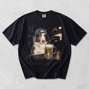 Comfort Colors® Funny Custom Dog Drinking Beer Shirt, Silly Sarcastic Personalized Photo Novelty Meme Graphic Tee, Funny Dog Gift Men Women image 5