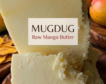 Manteca de mango cruda a granel, pura, natural, orgánica, sin refinar, prensada en frío. Excelente hidratante para piel, cuerpo, rostro y cabello.