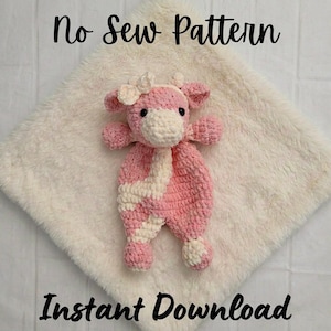 No Sew Pattern Crochet Cow Pattern Beginner Tutorial Pdf Instructions Easy Guide Amigurumi Stuffed Animal Design