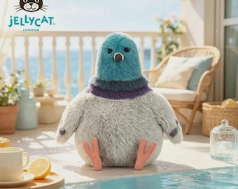 Jellycat Ryan Pigeon Plush Toy, Chonky Stuffed Animal, Soft Birdie Decor Kawaii Plush Gift