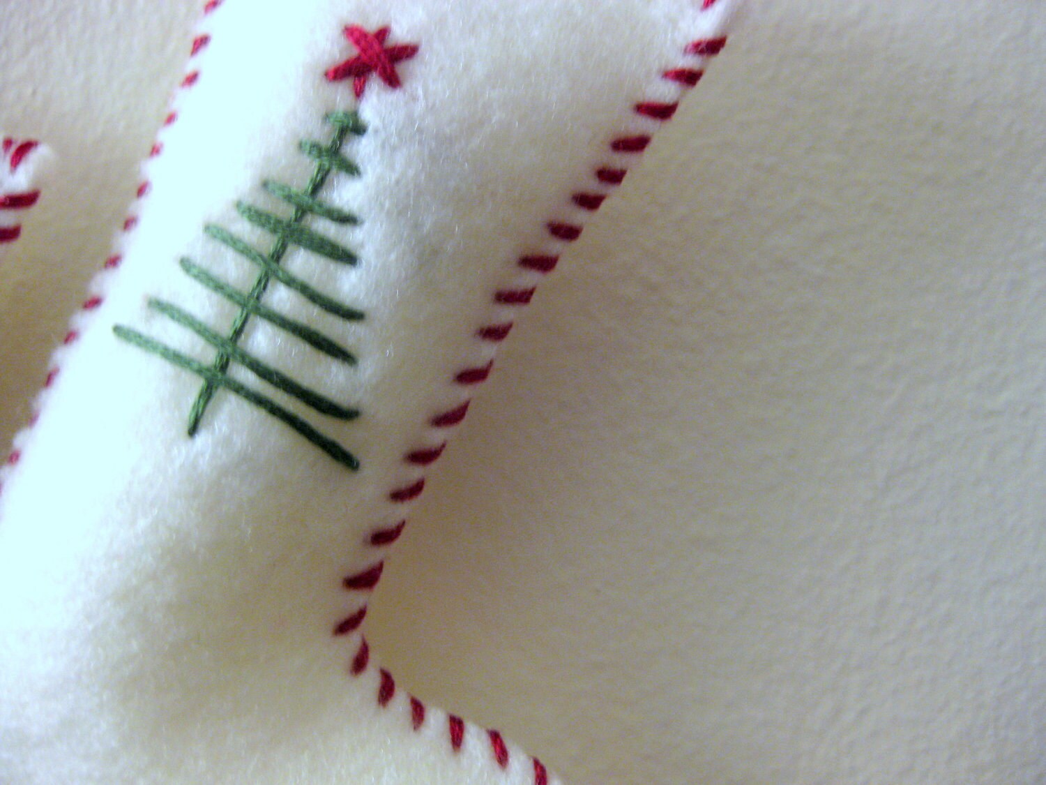 Christmas ornaments pair of stockings in white felt Etsy