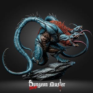 Abyssal Demon Lord Miniature | Two-Headed Monster RPG Model (104mm Resin)