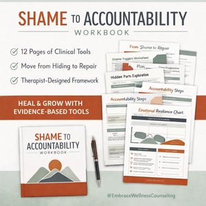 De la vergüenza a la autocompasión / Deja de autocriticarte, desarrolla la responsabilidad sin autoodio (Cuaderno de trabajo terapéutico en PDF)