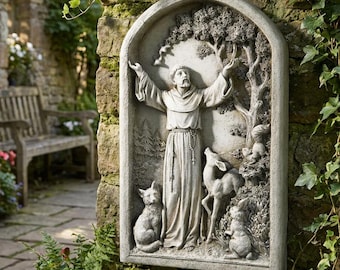 Avalon Gallery St. Francis Plaque | Catholic Wall Art | Saint Francis Garden Décor | Religious Home Decor | Spiritual Gift