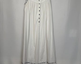 Komplet szlafroka i koszuli nocnej Eileen West w kolorze granatowym w kratę, w stylu vintage, z bawełny