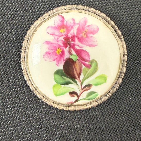 Antique Rosenthal Handmalerei Marktredwitz Germania Porcelain Pink Rhododendron