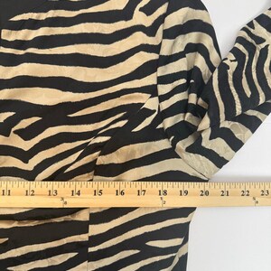 Adrianna Papell Vintage 100% Silk Jacquard Zebra Print Open Front Jacket Size 14 image 5