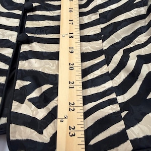 Adrianna Papell Vintage 100% Silk Jacquard Zebra Print Open Front Jacket Size 14 image 6