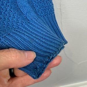 Vintage 80s Pendleton Cable Knit Sweater Royal Blue USA Made Medium Cottagecore image 10