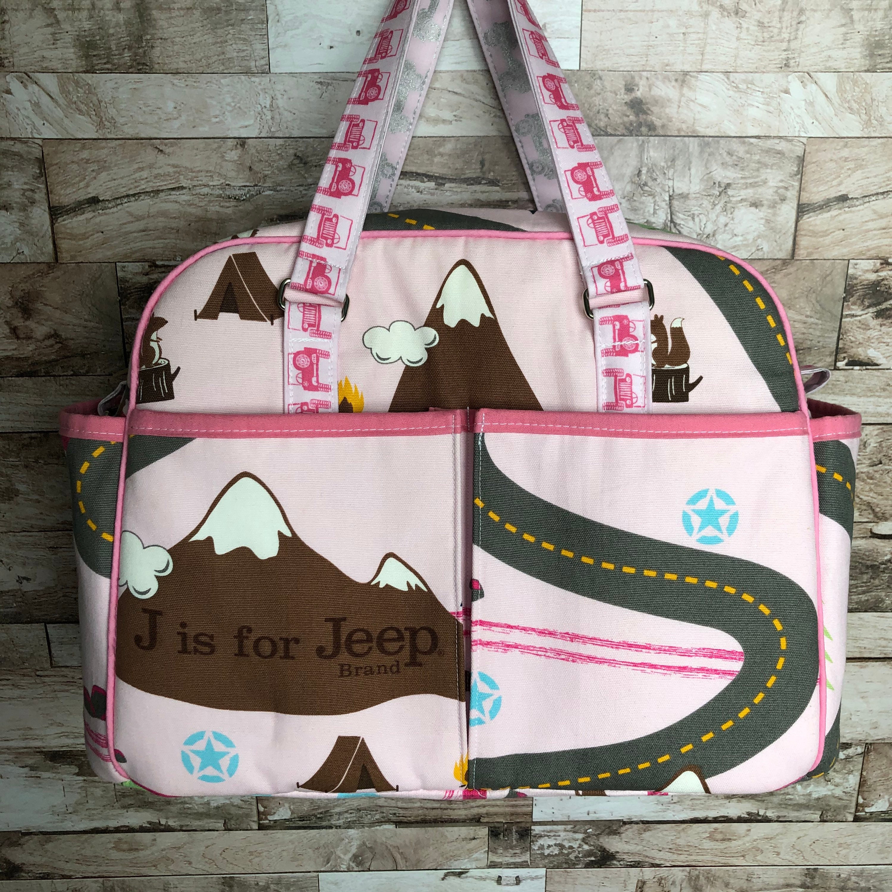 J Is For Jeep Pink Belle Baby Bag Etsy