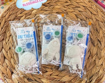 Paint Your Own Craft Kit | Plaster outer space | blast off | Party favor | Painting Activity