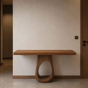 Handmade Modern Wood Console Table, Narrow Entryway Hallway Sofa Accent Table