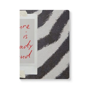 Cuaderno de notas Polaroid con estampado de cebra / Cuaderno de tapa blanda