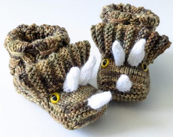 Kid's Dinosaur Slippers -PATTERN