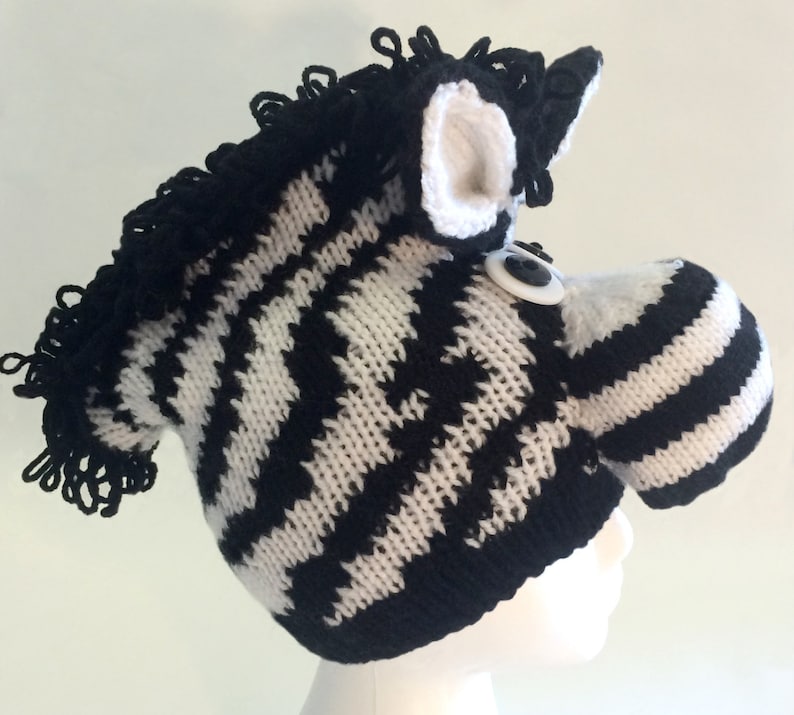 PATTERN_Knit Zebra Hat Etsy