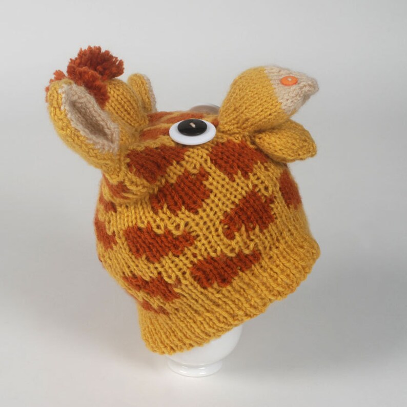 PATTERN  Knit Giraffe Hat afbeelding 3