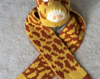 PATTERN -  Giraffe Scarf Double Knit