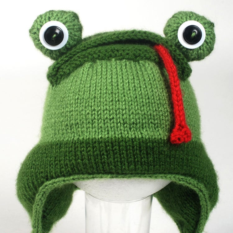 Pattern-knit Frog Hat - Etsy
