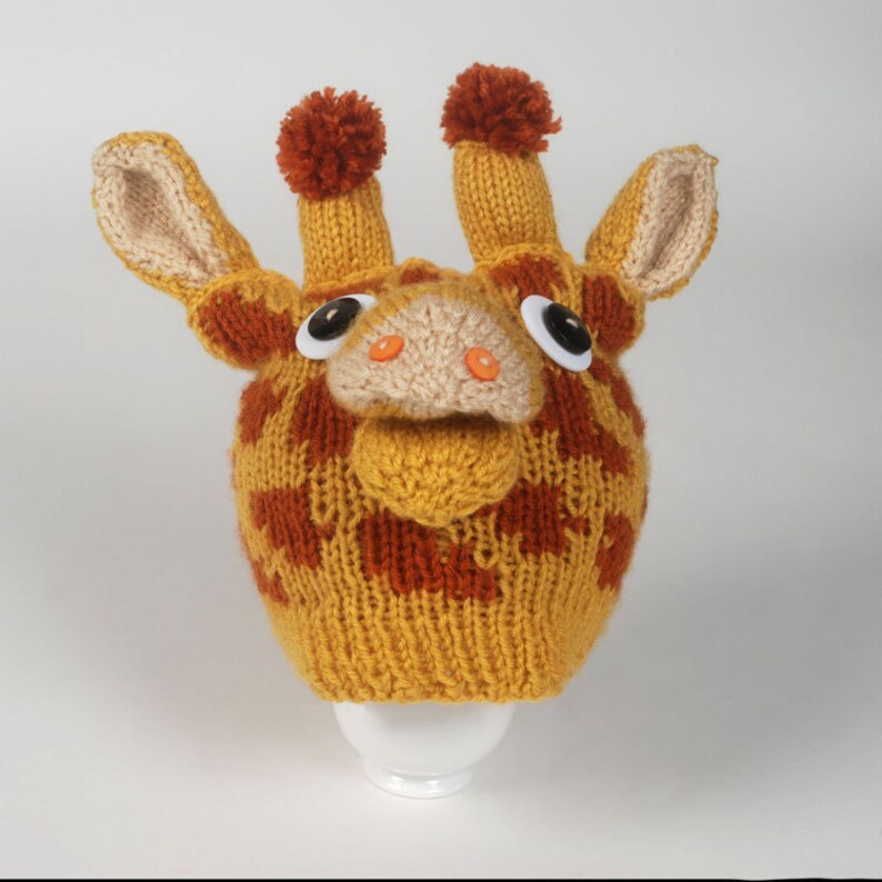 PATTERN  Knit Giraffe Hat afbeelding 2
