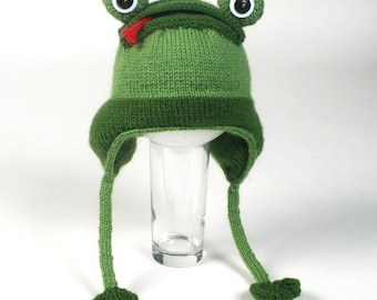PATTERN-Knit Frog Hat
