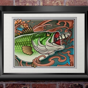 Bass Master - Largemouth Bass Print