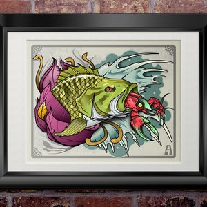 Bass Assassin - Smallmouth Bass Fishing Print