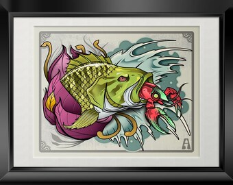 Bass Assassin - Smallmouth Bass Fishing Print