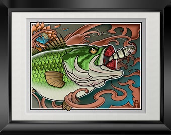 Bass Master - Largemouth Bass Print