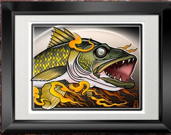 Walleye Hunter - Walleye Print