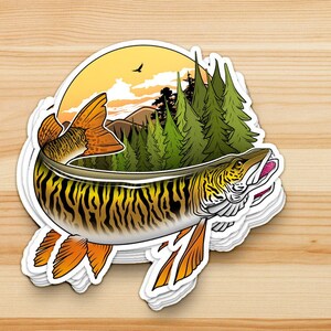 Musky Fishing Sticker - Scenic Musky Decal