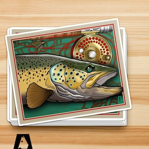 Colorful Brown Trout Decal