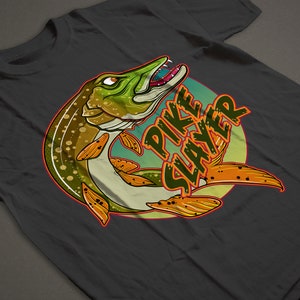 Northern Pike Fishing T-Shirt - Pike Slayer - Short-Sleeve Tee