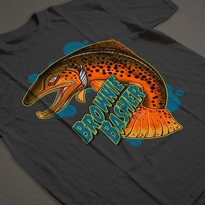 Brown Trout Fishing T-Shirt - Brownie Basher - Short-Sleeve Tee