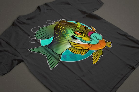 Bluegill Fishing T-shirt Angry Gill Short-sleeve Tee 