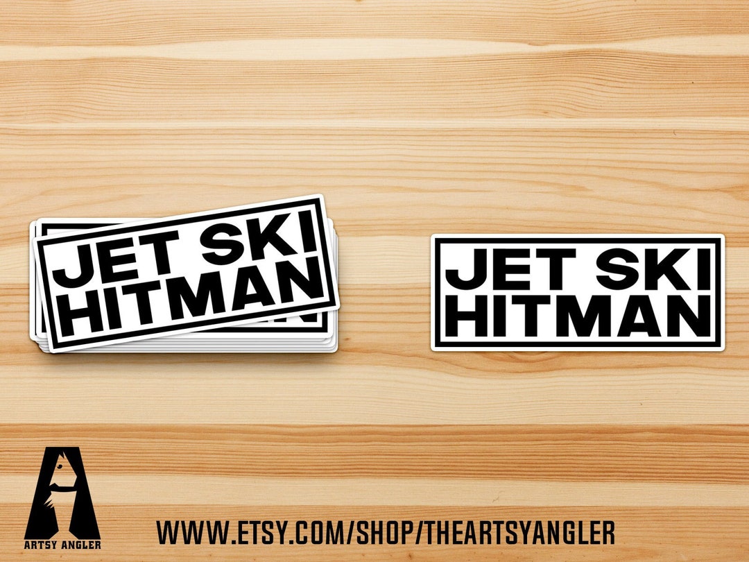 Jet Ski Hitman Fishing Decal Etsy
