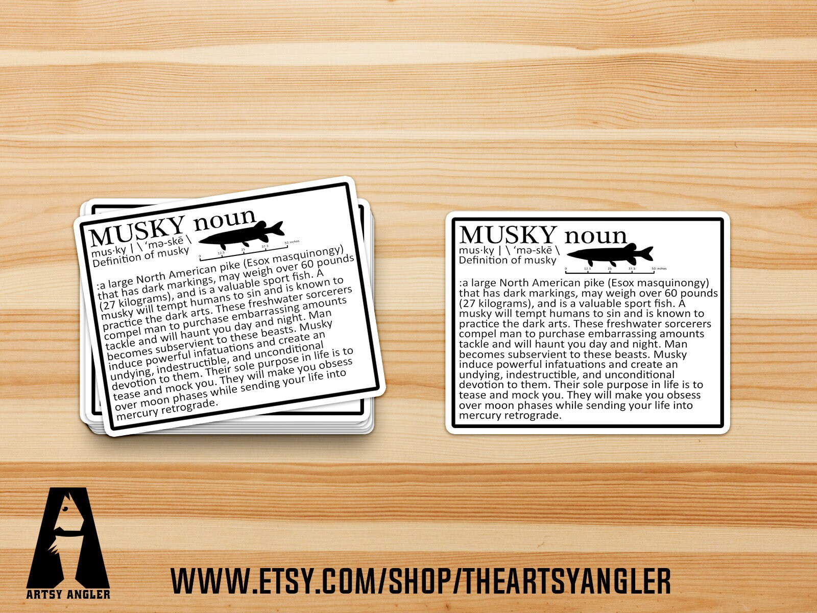 Musky Definition Sticker, Definition of a Musky Decal Etsy