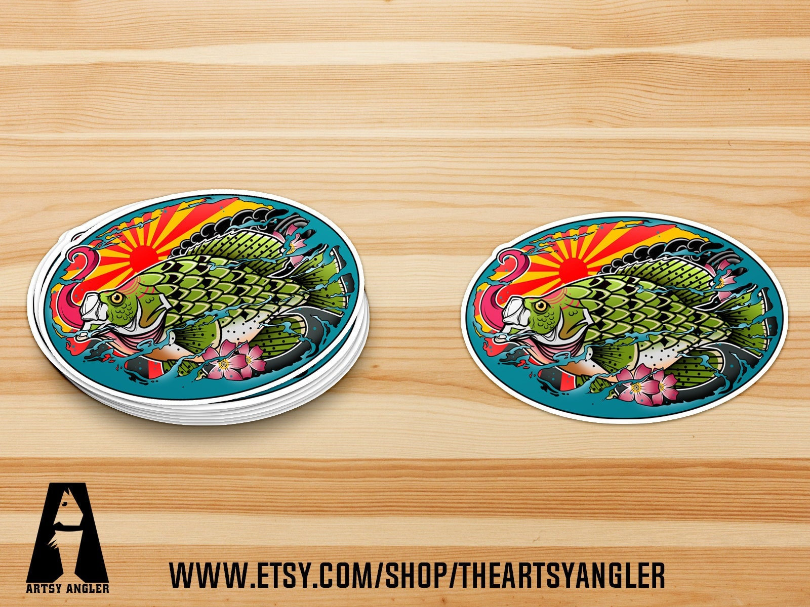 Crappie Tattoo Sticker - Cool Crappie Fishing Decal