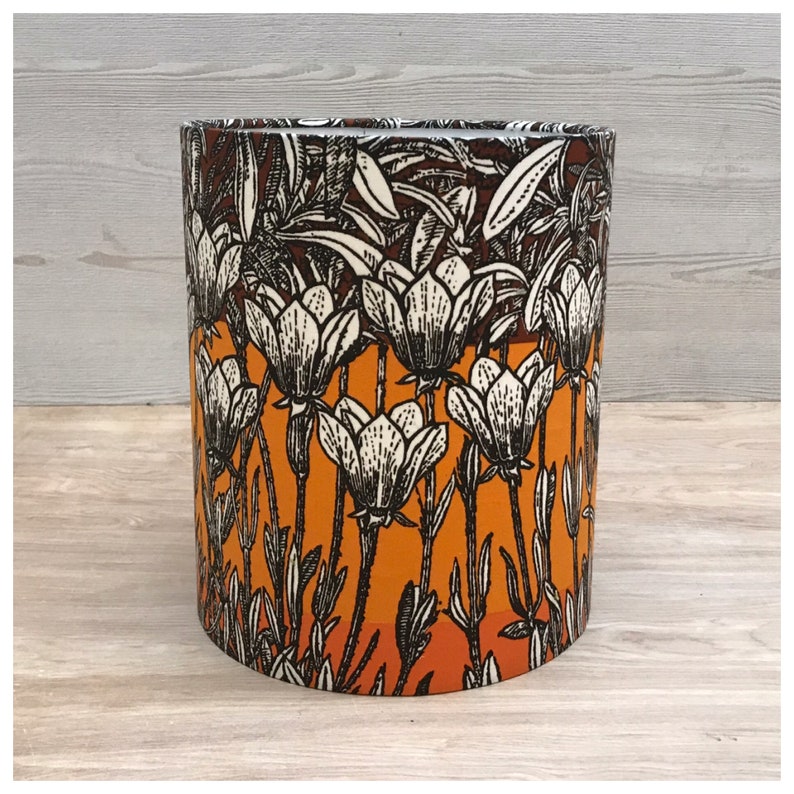 Extra Tall Vintage Peter Hall Heals Fabric Lamp Shade