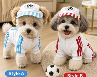 World Cup Pet Baseball Cap, Sporty Dog Sun Hat, Breathable Summer Cat Visor, Stripes Doggy Summer Hat for Small Medium Dogs Cats, Pet Gift