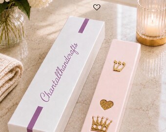Baby Girl Pink Mezuzah  Case | Baby Girl Nursery Decor gift,  Judaica Gift, Baby Shower Gift for girls,  Baby Pink Princess Mezuzah Case