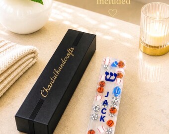 Personalized Resin Sports Mezuzah Case | Baseball, Basketball, Soccer Name Gift