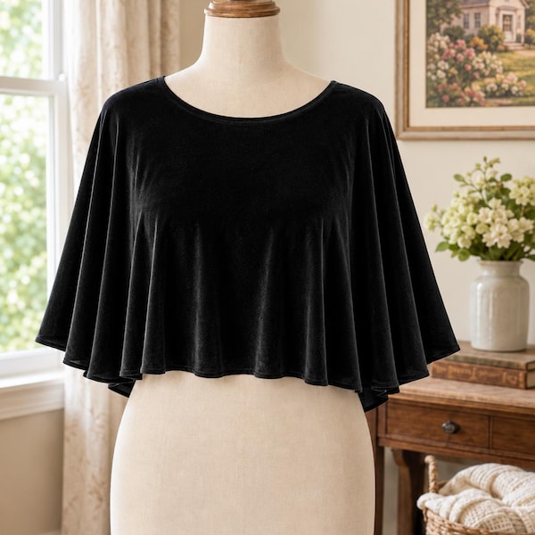 Velvet Cape Evening Gown - Etsy