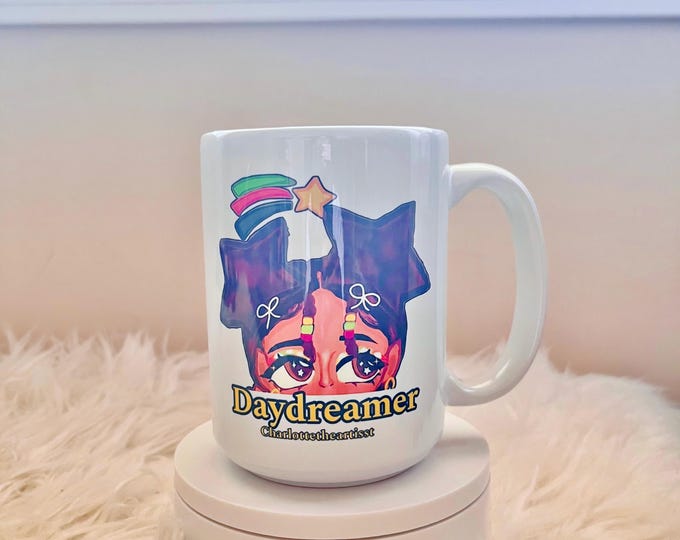 Zuri (Daydreamer) Cropped Eyes Original Art Coffee Mug 15 oz