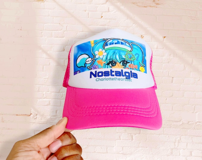 Zyla (NOSTALGIA) Cropped Eyes Original Art Trucker SnapBack Mesh Cap
