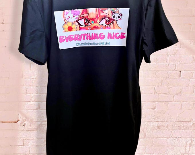 Mizuki (Everything Nice) Original Art T-Shirt Unisex Size Medium Kawaii Anime