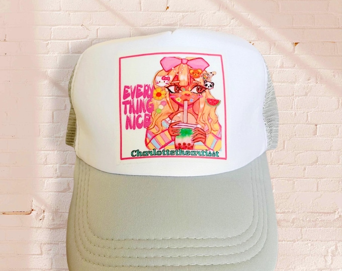 Mizuki (Everything Nice) Original Art Trucker SnapBack Mesh Cap