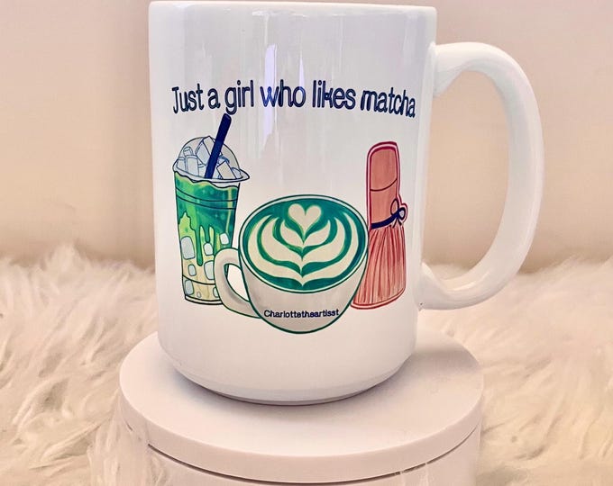 Matcha Trio Orginal Art Coffee Mug 15 oz