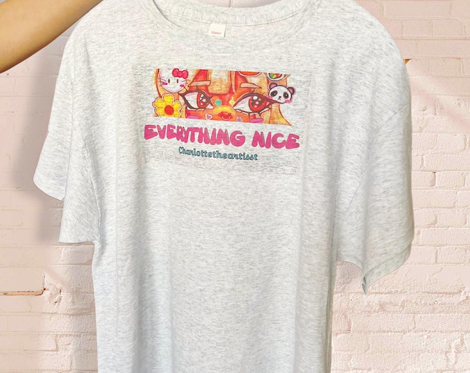 Mizuki (Everything Nice) Original Art T-Shirt Unisex Size Large