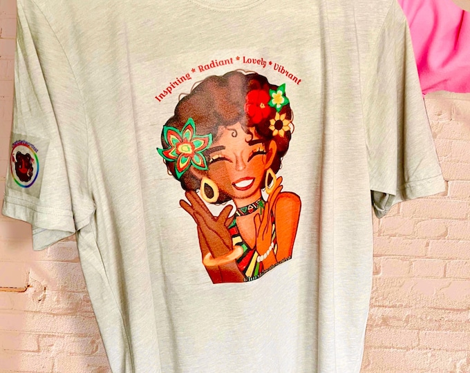 Malaika Original Art T-shirt Size Large Poly-Cotton